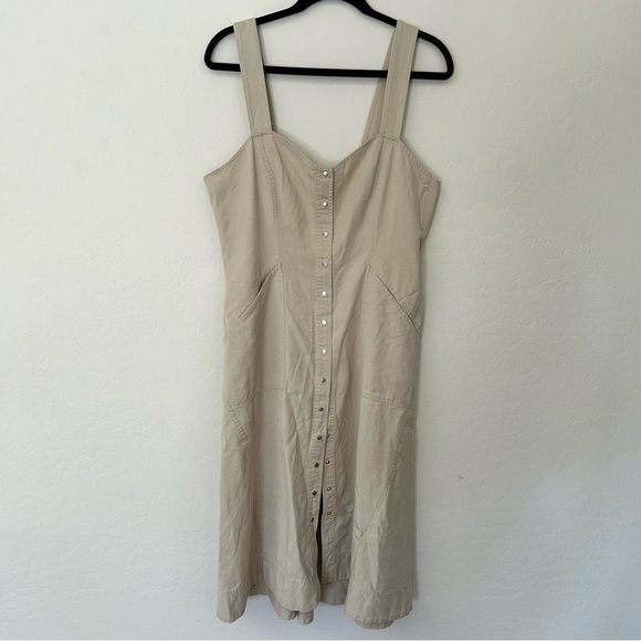 A.L.C beige snap button sleeveless dress - Picture 5 of 6
